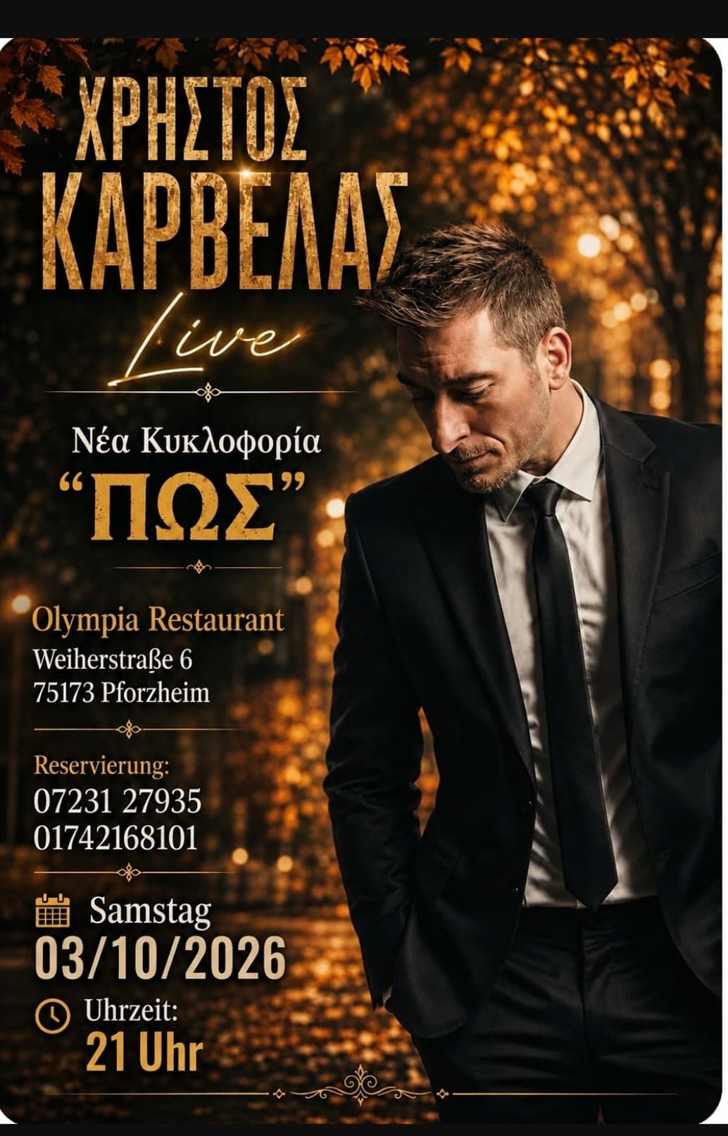 Live Event im Restaurant Olympia Pforzheim